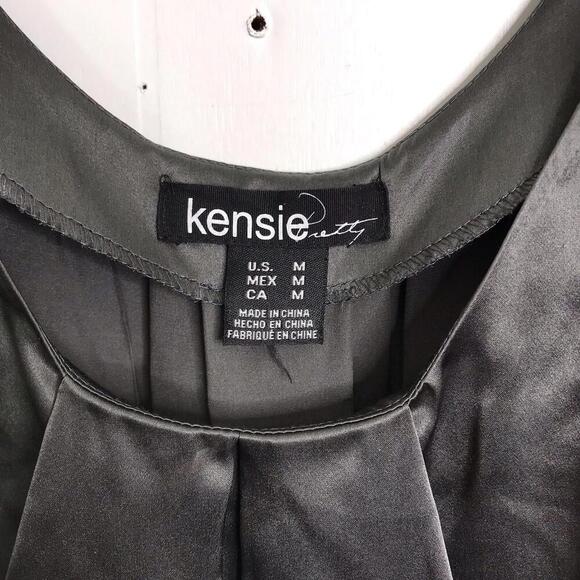 Kensie Dress Womens M Gray Silk Slinky Shapeless Loose Fit Gray Mini Club - Picture 5 of 8